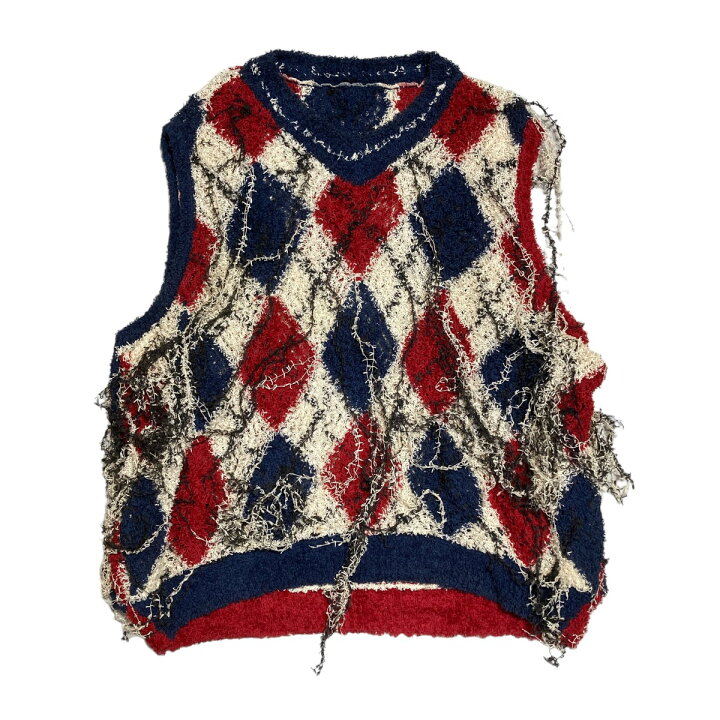 楽天市場】【中古】RequaL Handmade argyle knit vest ニットベスト  