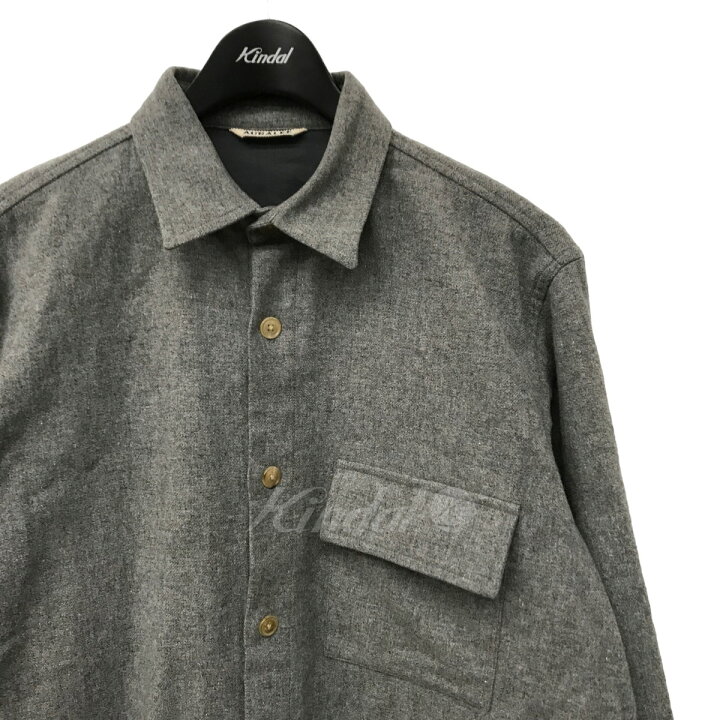 楽天市場】【中古】AURALEE ウールCPOシャツ A5AS03SF グレー サイズ 