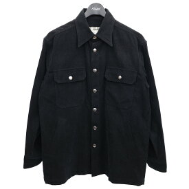【中古】KATHARINE HAMNETT LONDON　ストレッチシャツジャケット ブラック サイズ：M 【240124】（キャサリンハムネットロンドン）