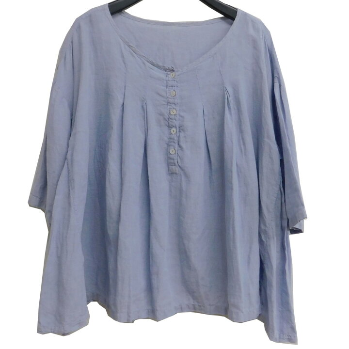 楽天市場】【中古】nest Robe リネンプルオーバーブラウス ネイビー 