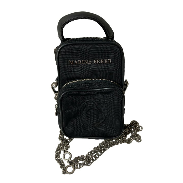 楽天市場】【中古】MARINE SERRE チェーンショルダーバッグ ブラック 
