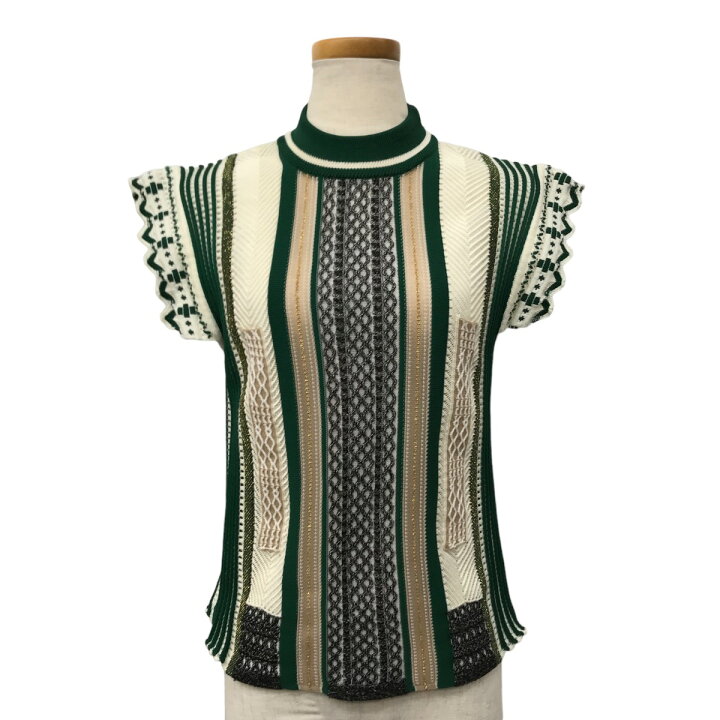 楽天市場】【中古】Mame Kurogouchi Knit Stripe Tops ストライプ  