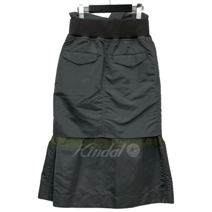 楽天市場】【中古】sacaiナイロン ツイル ミックススカート 22-06195 