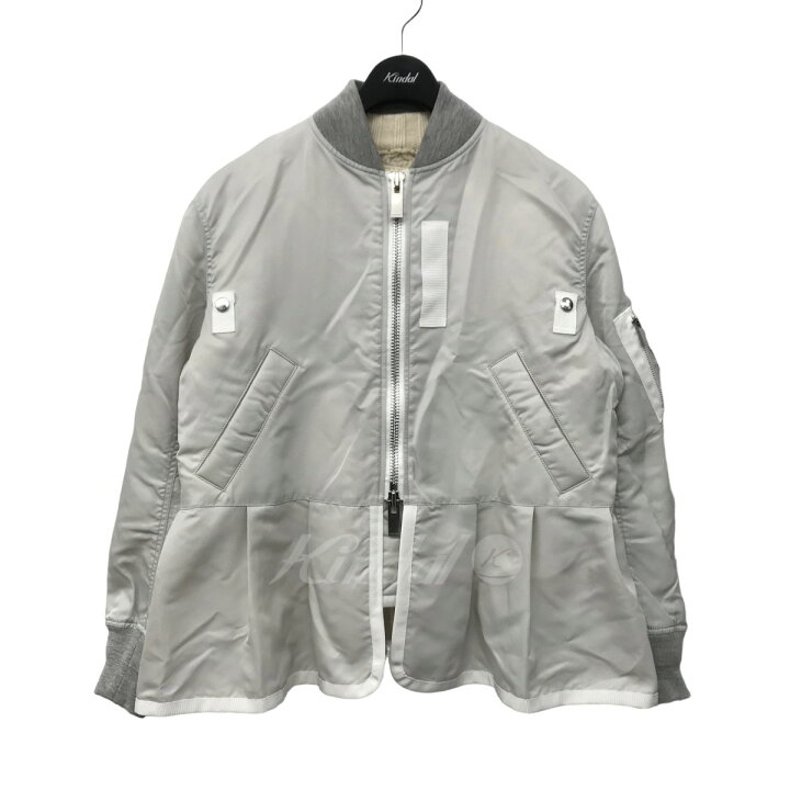 楽天市場】【中古】sacai 21AW ニットレイヤード MA-1ジャケット 21 