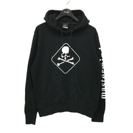 【中古】F．C．R．B．×mastermind JAPAN　PULL OVER HOODY スカルプリント プルオーバーフーディー FCRB-170093 ブラック サイズ：S 【270124】（エフシーアールビー×マスターマインド・ジャパン）