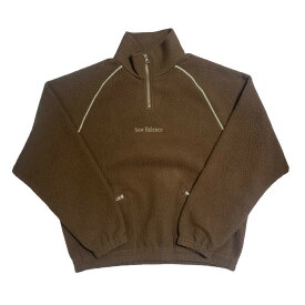 【中古】AURALEE　×NEW BALANCE Fleece Quarter Zip Jacket フリースジャケット ブラック サイズ：XL 【270124】（オーラリー）