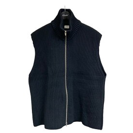 【中古】URU　WISM別注22AW 「Knit Vest」ドライバーズニットベスト ブラック サイズ：フリーサイズ 【270124】（ウル）