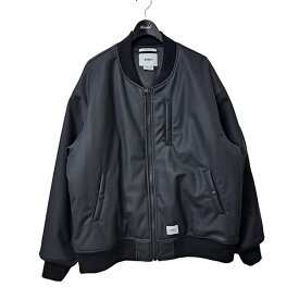 【中古】WTAPS21AW シンセティックレザージャケット YT13 ／ JACKET ／ SYNTHETIC ブラック サイズ：04【価格見直し】