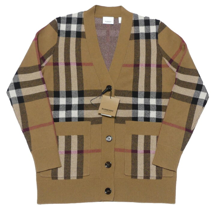 楽天市場】【中古】BURBERRYチェック ウールカシミヤ カーディガン  