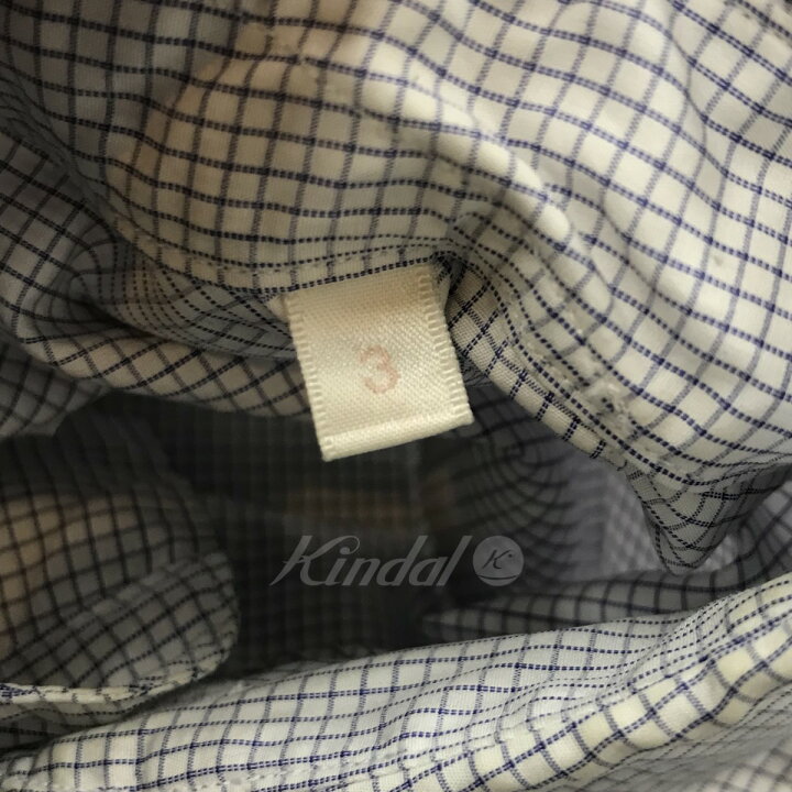 楽天市場】【中古】COMOLI 21SSチェックポプリンシャツ ホワイト  