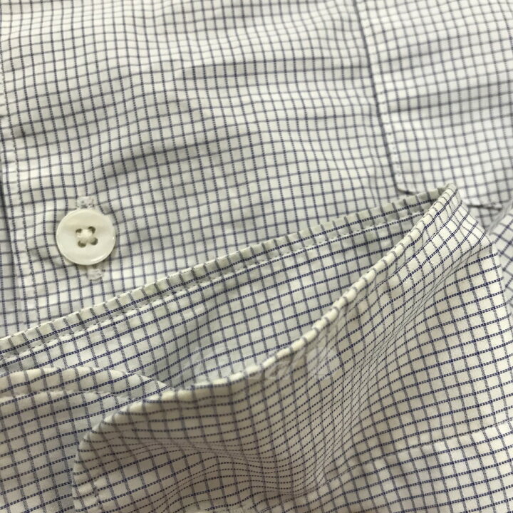 楽天市場】【中古】COMOLI 21SSチェックポプリンシャツ ホワイト  