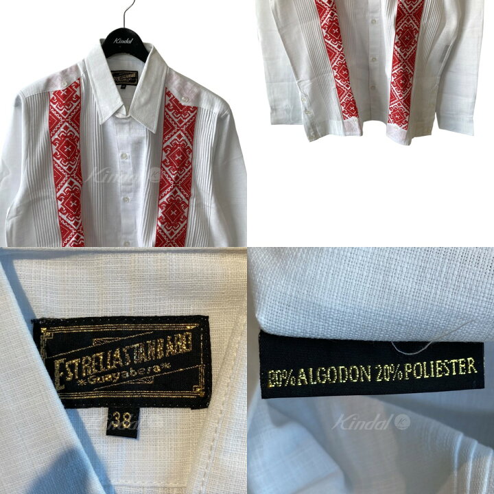 楽天市場】【中古】ESTRELLA STANDARD GUAYABERA 長袖シャツ ホワイト 