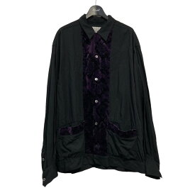 【中古】WACKO MARIA　21AW「TWO-TONE 50’s SHIRT(TYPE-2)」 ブラック×パープル サイズ：XXL 【290124】（ワコマリア）