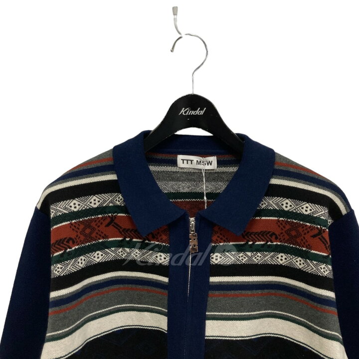 楽天市場】【中古】TTT MSW 23AW Nordic Zip Up Cardigan ブルー 