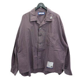 【中古】MIHARA YASUHIROLong-Sleeve Oxford Shirt　オープンカラーシャツ　I06SH011 パープル サイズ：48【価格見直し】