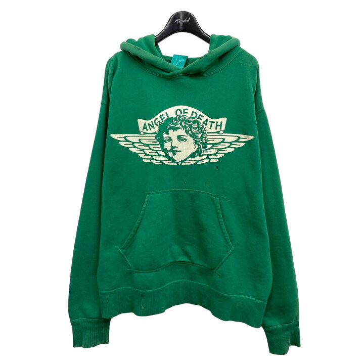 楽天市場】【中古】SAINT MICHAEL 2022AW｢HOODIE ANGEL GREEN]ダメージ 