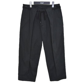 【中古】KUON　ex．2-way Tuck Pants タックパンツ 232PT061300 ブラック サイズ：L 【300124】（クオン）