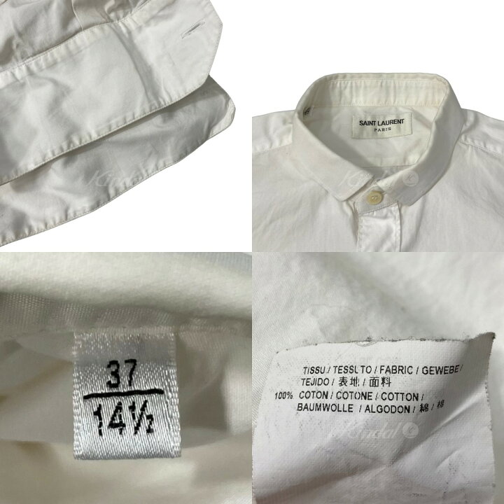 楽天市場】【中古】SAINT LAURENT PARIS 長袖シャツ 347342 ホワイト 