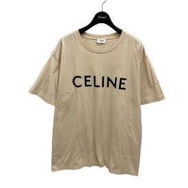 【中古】CELINE　プリント ルーズTシャツ／タイダイコットン 2X681671Q ベージュ サイズ：M 【310124】（セリーヌ）