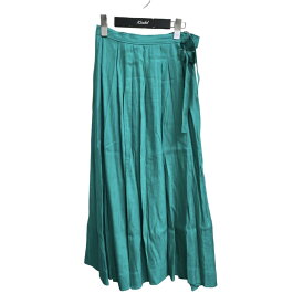 【中古】GRACE CONTINENTALラップリネンミックススカート グリーン サイズ：SIZE 36【価格見直し】