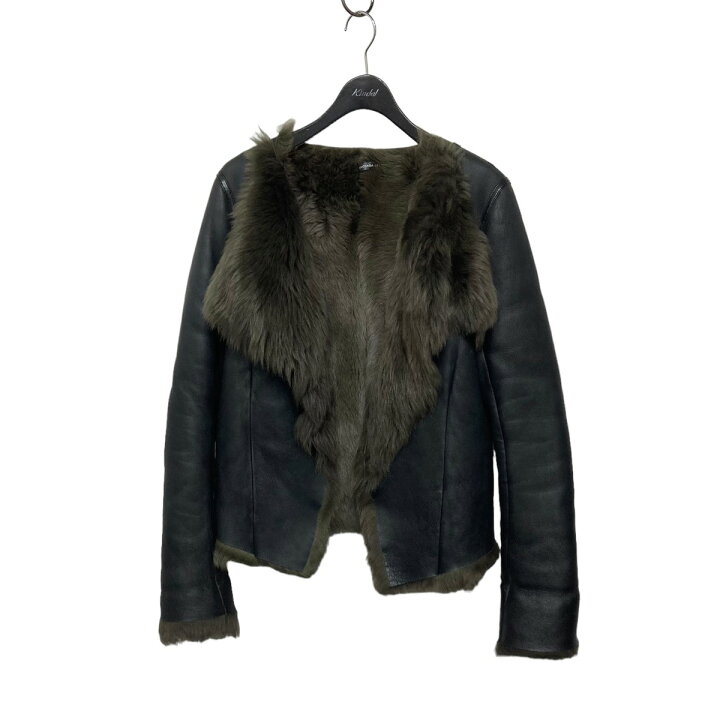 楽天市場】【中古】BALENCIAGA ムートンジャケット ブラック サイズ 