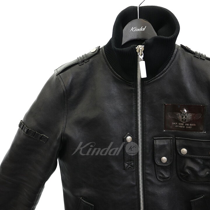 楽天市場】【中古】BACK BONE ミリタリータイプレザージャケット  