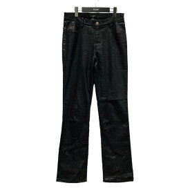 【中古】GUESS jeans　USA製 90s コーティングバッグ ブラック サイズ：29 【310124】（ゲス ジーンズ）
