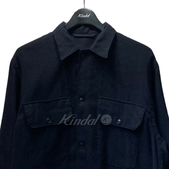 楽天市場】【中古】COMOLI カシミヤ和紙CPO シャツ S03-02007 ネイビー 