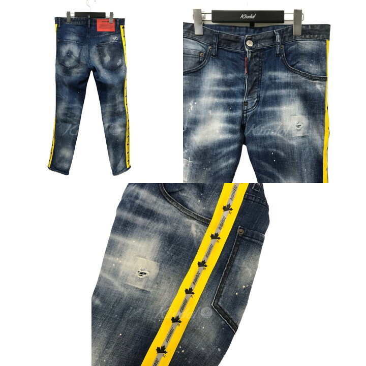 楽天市場】【中古】DSQUARED2 Skater Jean サイドライン ダメージ加工 