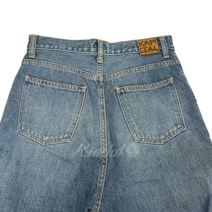 楽天市場】【中古】KAPITAL スタッズフレアデニムパンツ ブルー サイズ 