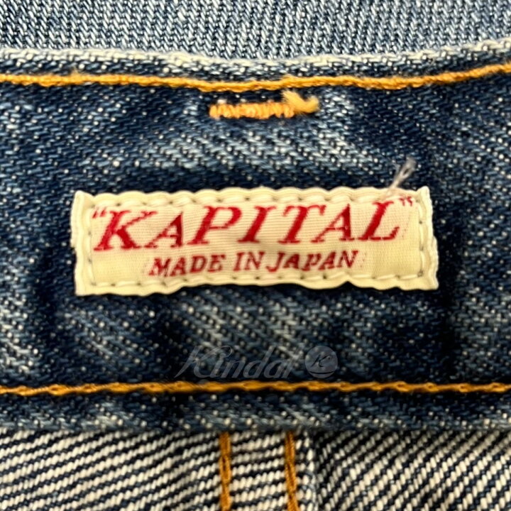 楽天市場】【中古】KAPITAL スタッズフレアデニムパンツ ブルー サイズ 