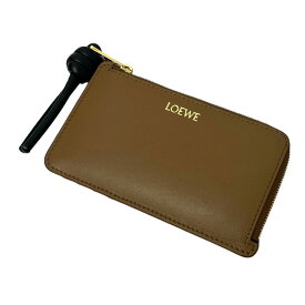 【中古】LOEWE　シャイニーナパカーフ コインケース ベージュ 【030224】（ロエベ）