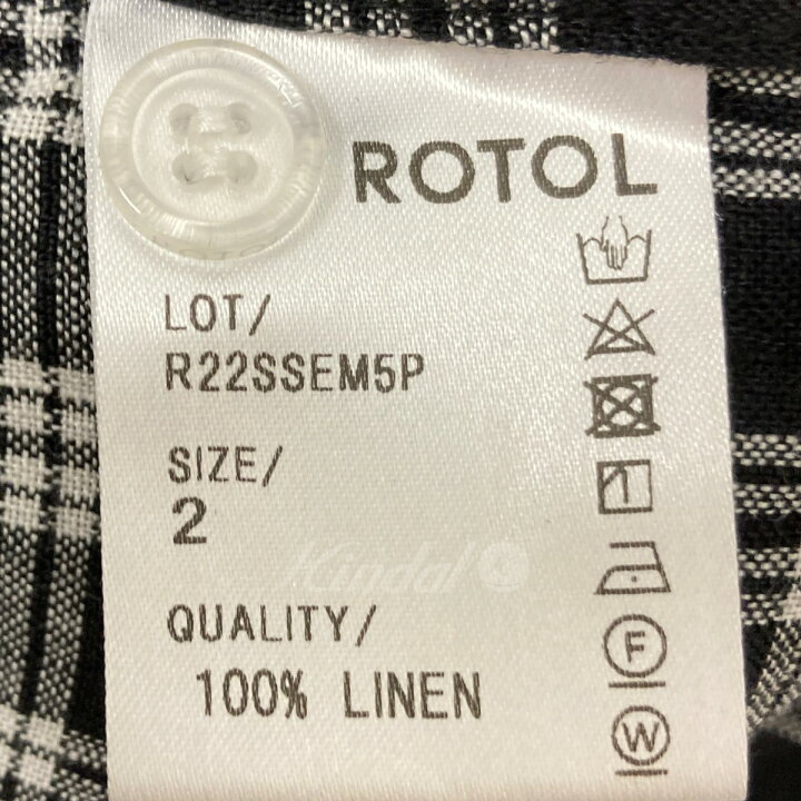 楽天市場】【中古】ROTOL22SS｢BASIC SHIRT-PALAKA CHECK｣ リネン 