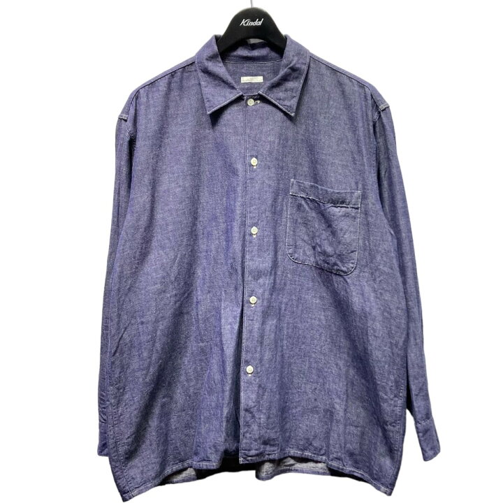 COMOLI かたづける (コモリ ) パープルダンガリープルオーバーシャツ size2