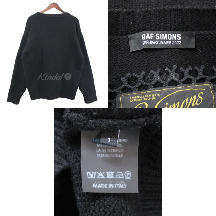楽天市場】【中古】RAF SIMONS22SS メッシュ 切替 ロゴ パッチ ニット 
