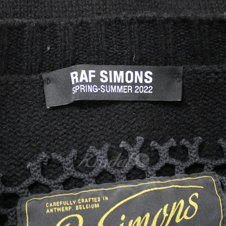楽天市場】【中古】RAF SIMONS22SS メッシュ 切替 ロゴ パッチ ニット 