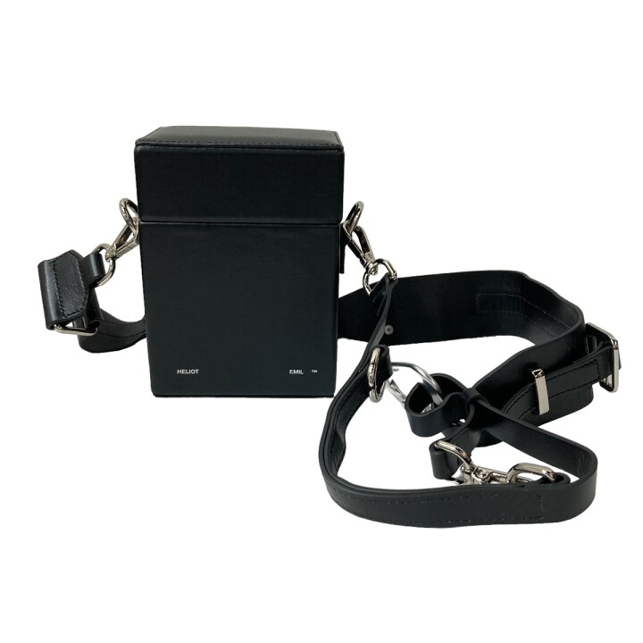 楽天市場】【中古】HELIOT EMIL LEATHER STRAP BOX BAG ブラック 