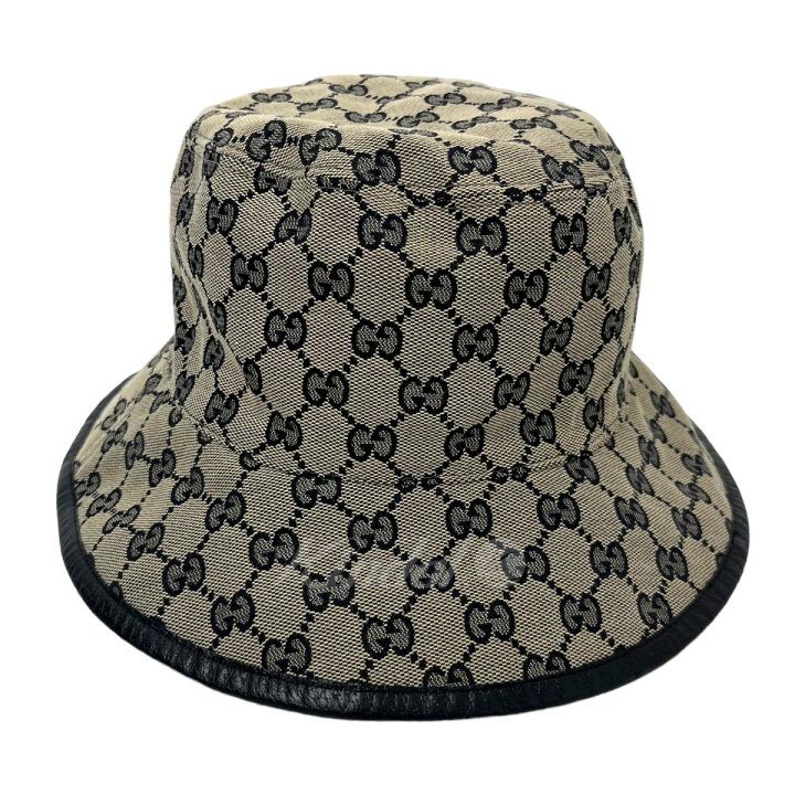 楽天市場】【中古】GUCCIリバーシブルバケットハット ベージュ 