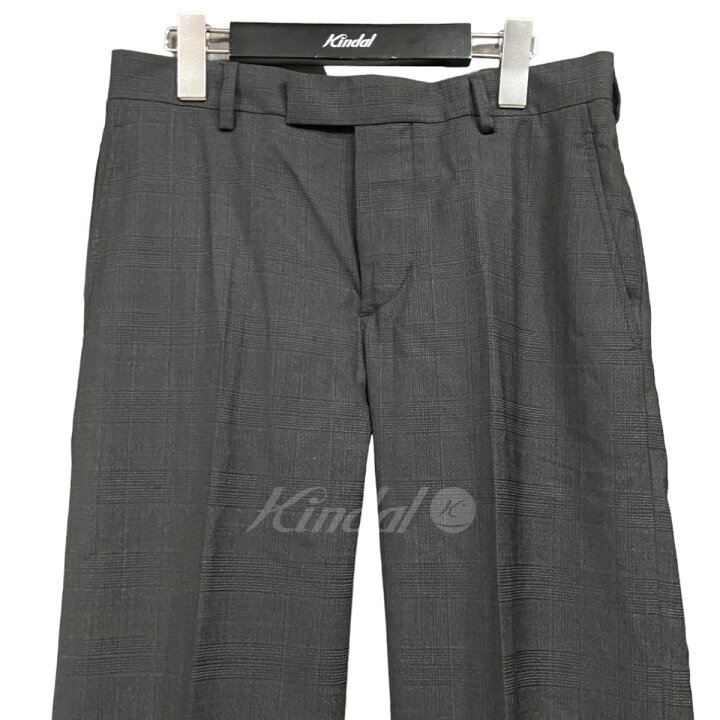 楽天市場】【中古】miu miuチェック柄センタープレススラックス グレー 