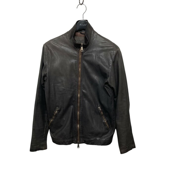 楽天市場】【中古】GIORGIO BRATO レザージャケット チャコールグレー  