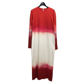 【中古】mame kurogouchi　｢Shibori Tie dyed Cotton Jersey Dress｣コットンジャージードレス ホワイト×レッド サイズ：1 【070224】（マメ クロゴウチ）