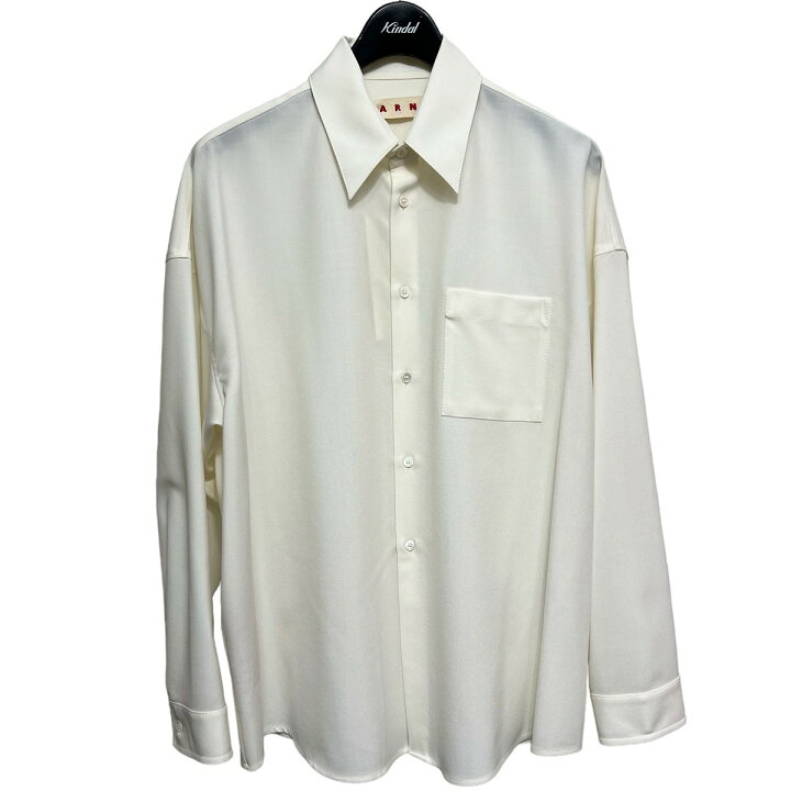 楽天市場】【中古】MARNI 2023AW トロピカルウールシャツ Stone White 