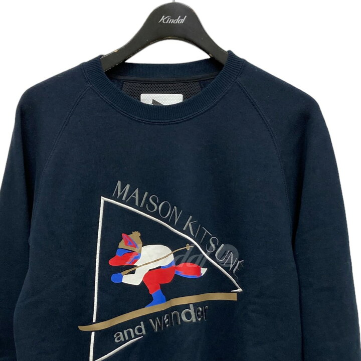 楽天市場】【中古】MAISON KITSUNE x and wander 刺しゅうスウェット 