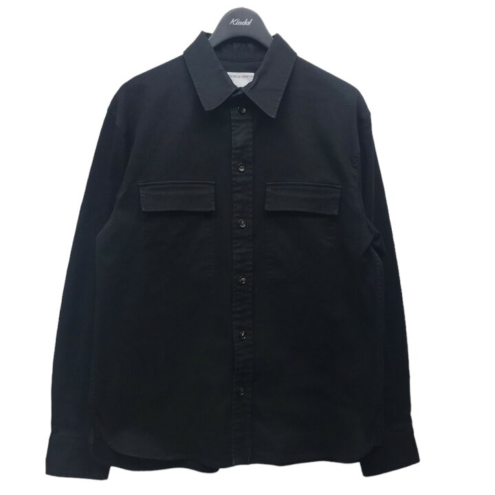 楽天市場】【中古】BOTTEGA VENETA ミリタリーシャツ ブラック サイズ 