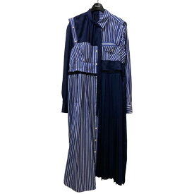 【中古】sacaiCotton Poplin Dress ドッキングシャツワンピース 22-06243 ブルー サイズ：3【価格見直し】