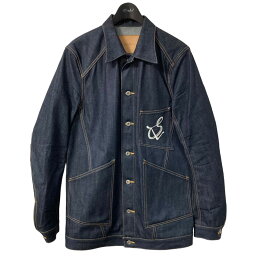 【中古】sulvam「Denim jacket」 刺繍入りデニムシャツ インディゴ サイズ：M【価格見直し】