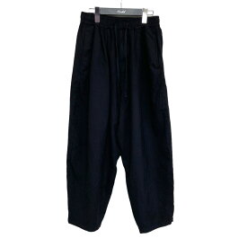 【中古】my beautiful landlet「SUPER 100s’ WOOL EASY WIDE PANTS」 ウールワイドパンツ ブラック サイズ：0【価格見直し】