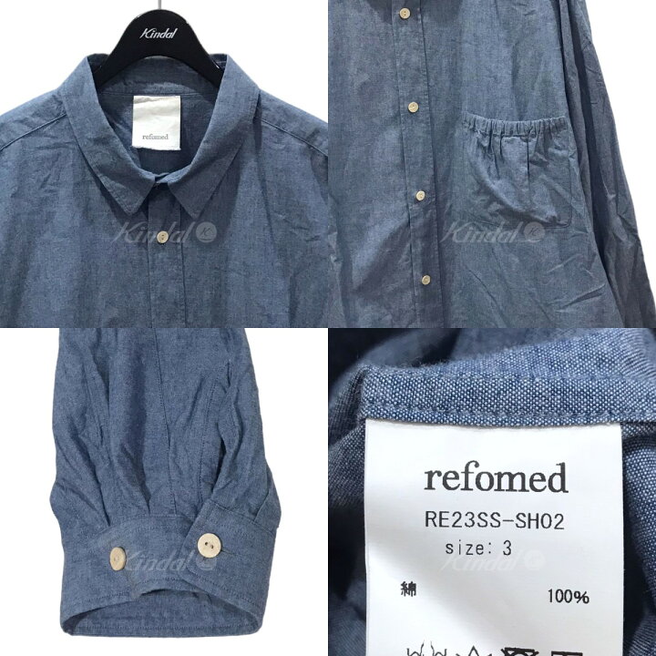 楽天市場】【中古】refomed シャンブレーシャツ WRIST PATCH WIDE 