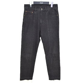 【中古】VICTIM　WASHED DENIM PANTS センタースリット デニムパンツ 2021SS ブラック サイズ：M 【080224】（ヴィクティム）