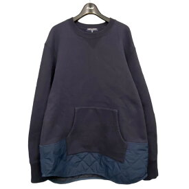 【中古】COMME des GARCONS HOMME　21AW キルティング切替スウェット ネイビー サイズ：M 【090224】（コムデギャルソンオム）